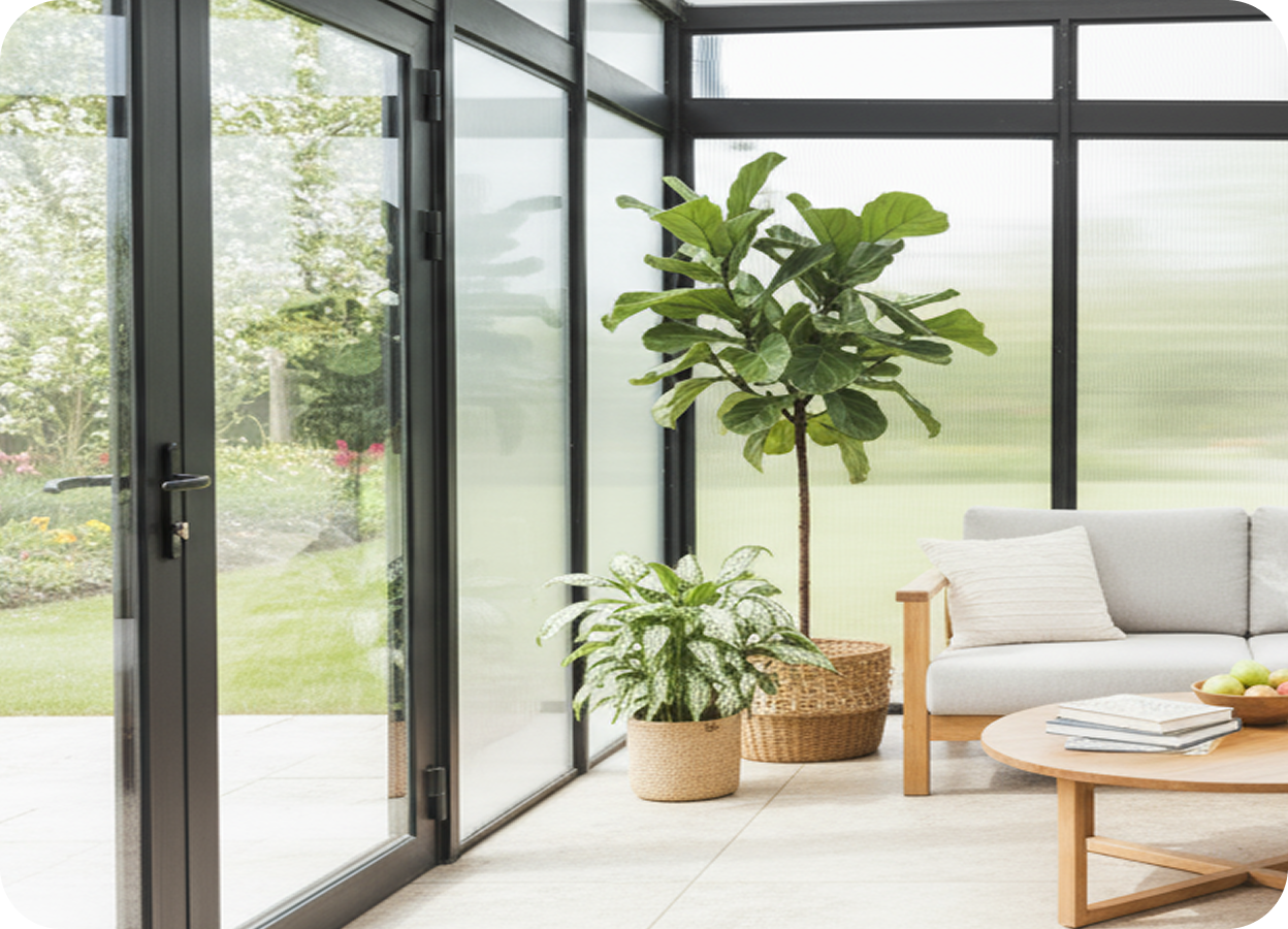 Glass sunroom example